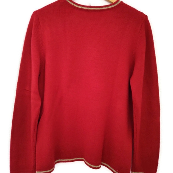 Vintage Ugly Sweater Santa Holding Gifts Christmas Size Large - Picture 3 of 3